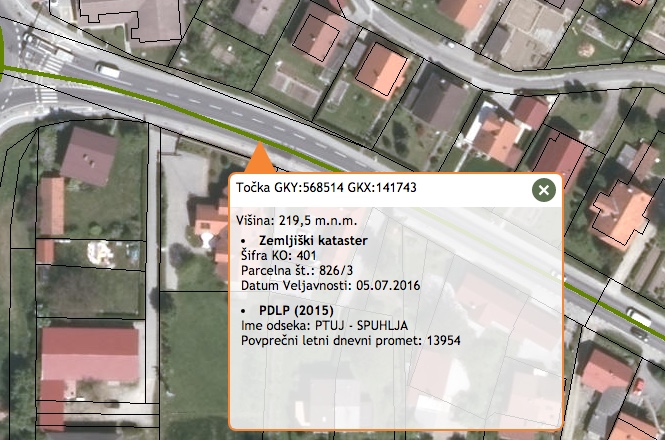 Povprecni letni promet 2015 Ormoska cesta